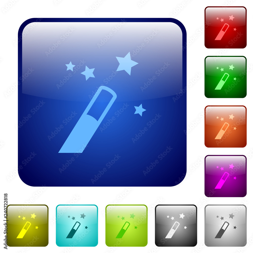 Poster magic wand color square buttons