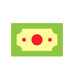 Banknote vector, Online shopping flat style icon