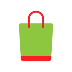 Shopping bag vector, Online shopping flat style icon