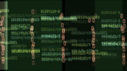 Obraz premium data monitor numbers