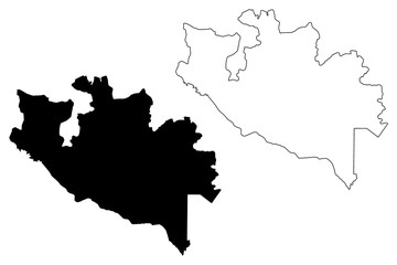 Niger State (Subdivisions of Nigeria, Federated state of Nigeria) map vector illustration, scribble sketch Niger map