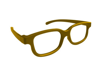 Glasses isolated - yellow