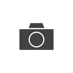 Photo camera vector icon. filled flat sign for mobile concept and web design. Camera simple solid icon. Symbol, logo illustration. Pixel perfect vector graphics