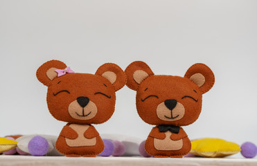 mobile with different toys in the form of animals