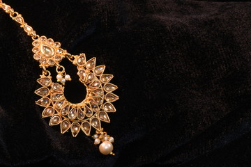 Designer Indian traditional jewelry piece for woman's head   