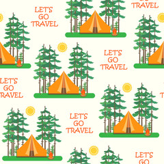Seamless colorful tents pattern