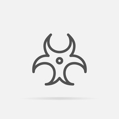 Biohazard icon in line style.
