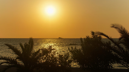 Coucher de soleil ciel en fusion