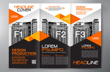Brochure 3 fold flyer design a4 template.
