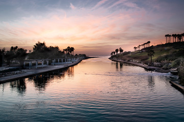 Sunset at the mouth of Nahal  Hadera