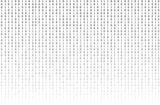 Vector Binary Code Background, Gradient Texture, Technology Concept.