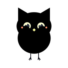 Cute black owl