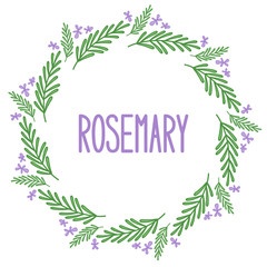 Rosemary doodle frame