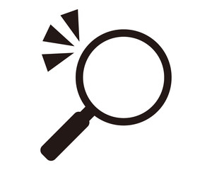 虫眼鏡　ルーペ　拡大鏡　ベクター