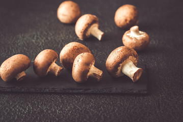 Swiss brown mushrooms