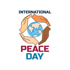 happy international peace day concept. vector illustration