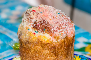 Traditional slavic Easter cake - paska