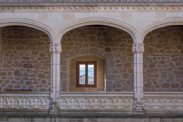 Fototapeta na wymiar Architectural elements in a medieval castle