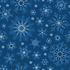 Christmas seamless doodle pattern