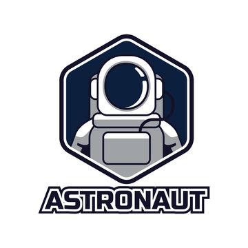 astronaut mascot logo isolated on white background. vector illustration