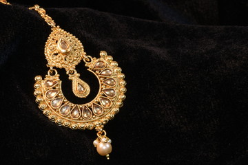 Designer Indian traditional jewelry piece for woman's head   