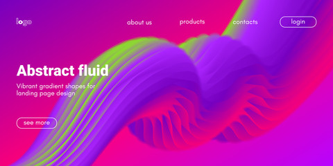 Abstract Fluid Background for Landing Page.