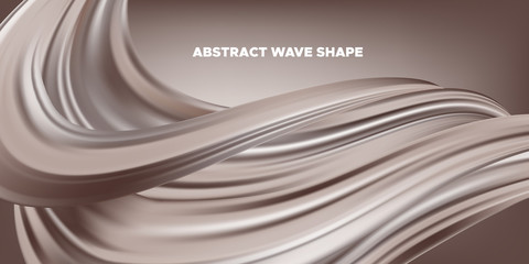 Obraz premium Chocolate Background, Abstract Fluid Shape.