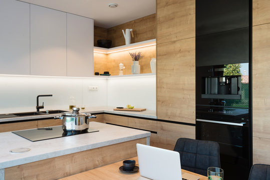 Interior of modern kitchen in a house