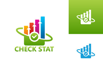 Fototapeta premium Check Statistic Logo Template Design Vector, Emblem, Design Concept, Creative Symbol, Icon