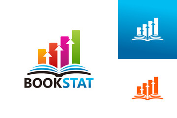 Book Statistic Logo Template Design Vector, Emblem, Design Concept, Creative Symbol, Icon