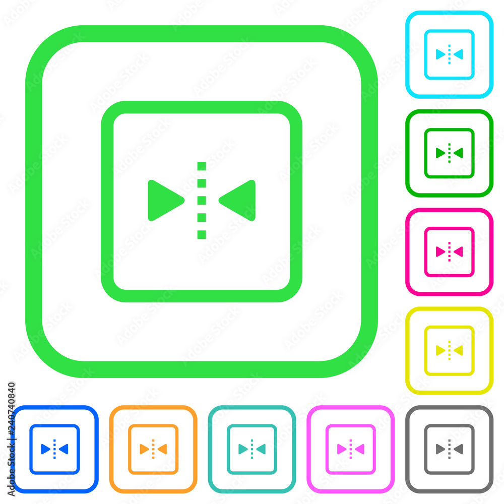 Poster mirror object around vertical axis vivid colored flat icons