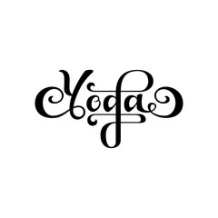 Hand drawn yoga lettering