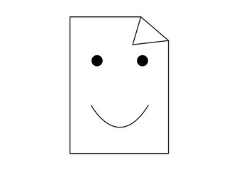 vector illustration of a happy file