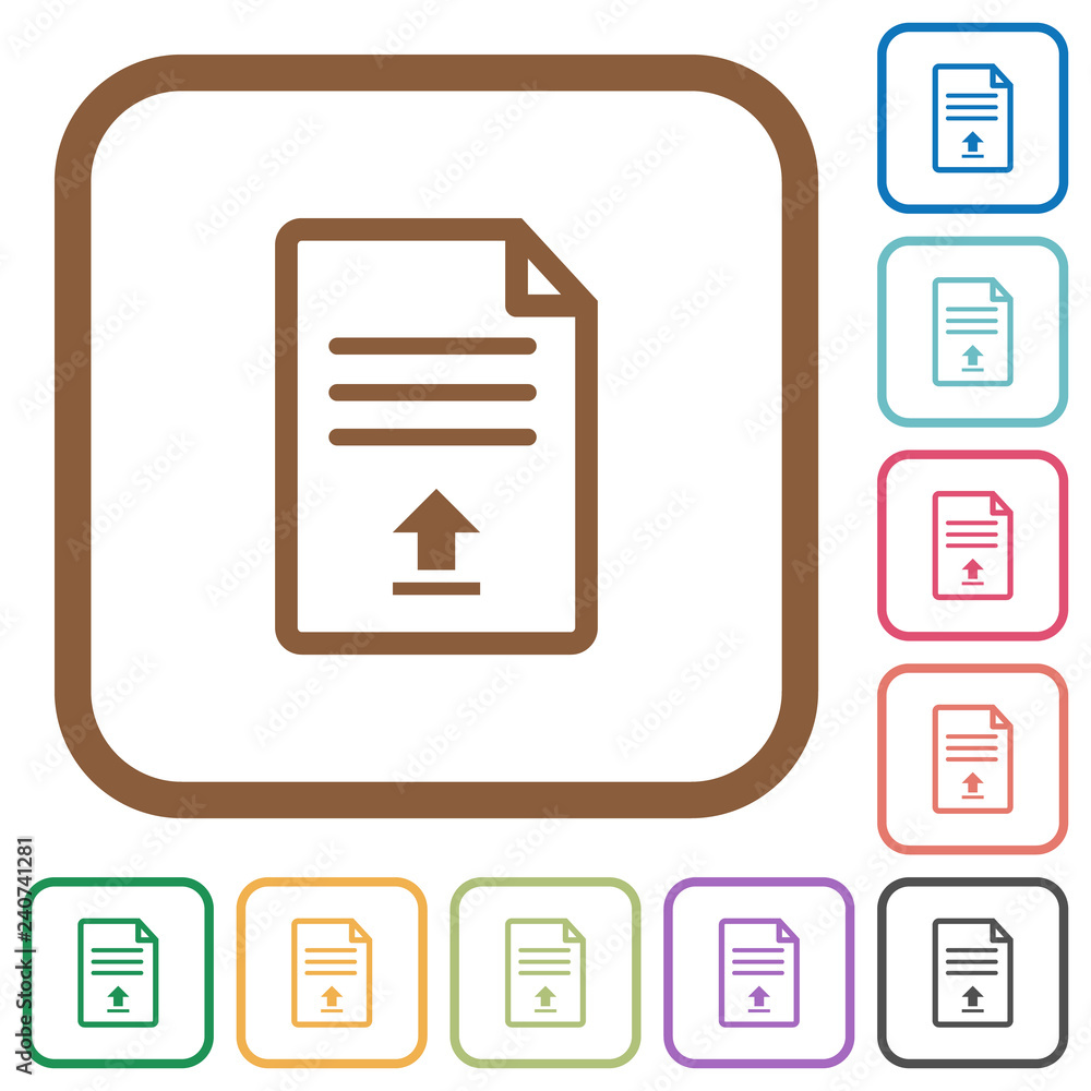 Poster upload document simple icons