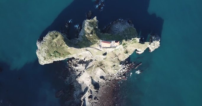 aerial view of gaztelugatxe island 