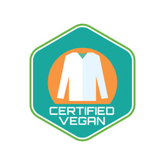 certified vegan product cruelty free logo. vector illustration