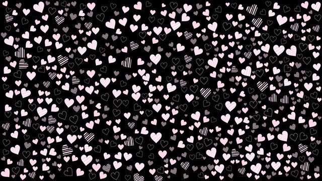 Pink heart background.
