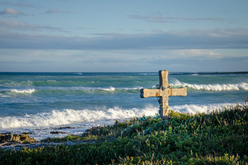 cross on the beach
