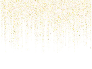 Garland border gold glitter vector background illustration.