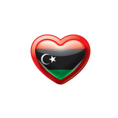 Libya flag, vector illustration on a white background