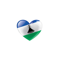 Lesotho flag, vector illustration on a white background