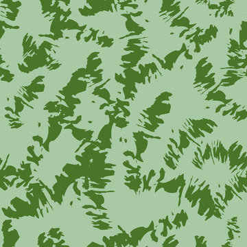Abstract seamless pattern of green tones, craquelure.