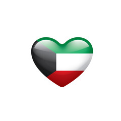 Kuwait flag, vector illustration on a white background