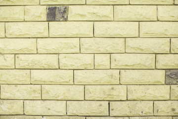 White brick wall for background or texture