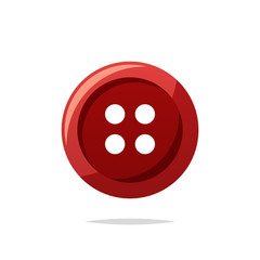 Clothing button vector isolated
