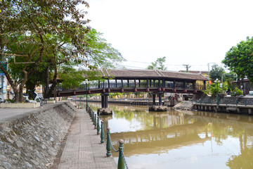 Phat Diem Ancient tile bridge, One of the most beautiful tile bridges in Vietnam.