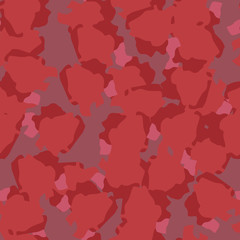 UFO camouflage of various shades of red, pink and purple colors