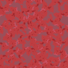 UFO camouflage of various shades of red, pink and purple colors