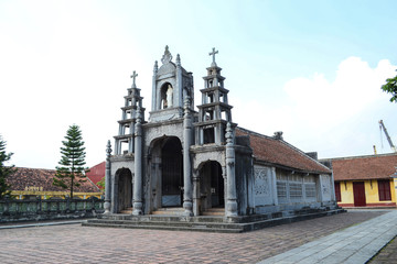 Phat Diem Stone Cathedral, Phat Diem church is a cross between Vietnamese and European styles, It took 24 years to build this church from 1875 to 1898.