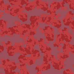 UFO camouflage of various shades of red, pink and purple colors